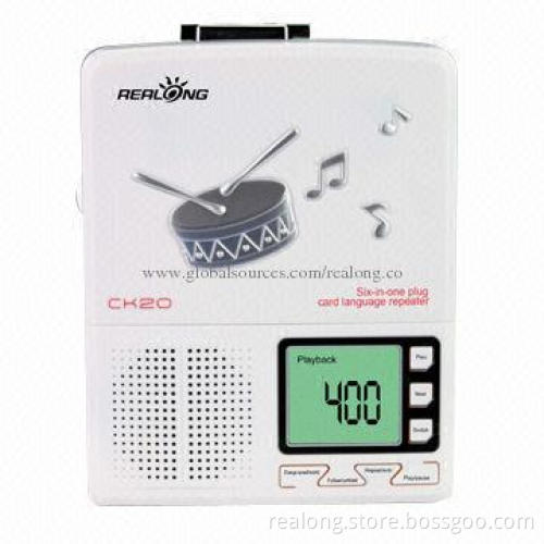 Personal USB/TF/Cassette Player, Language Learning Function, 76-108MHz FM Range